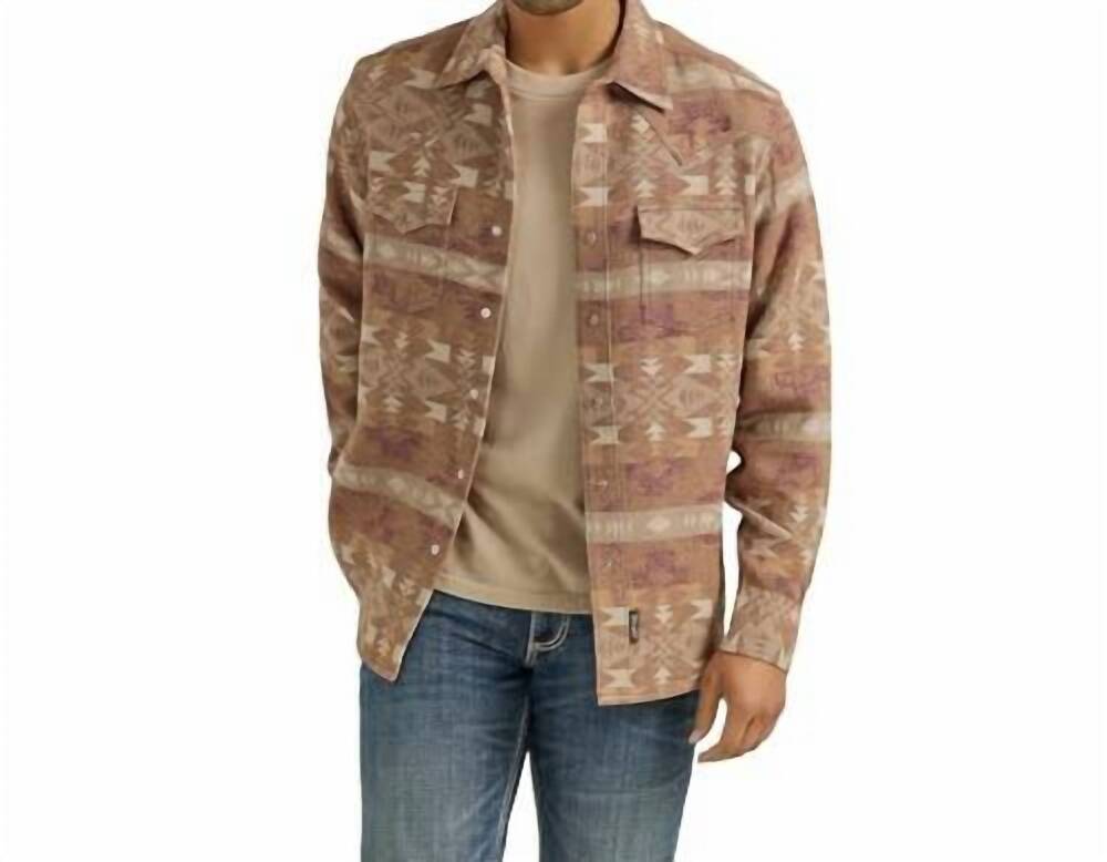 NEW WRANGLER retro premium shirt in brown